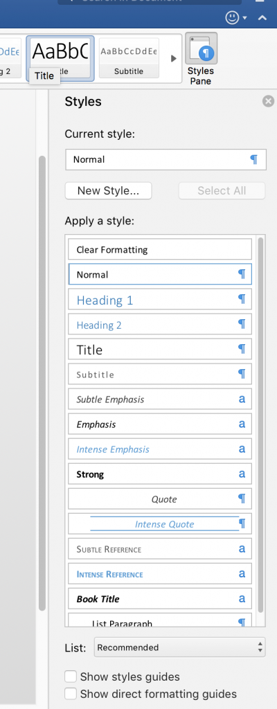 How to prepare your manuscript: MS Word Styles